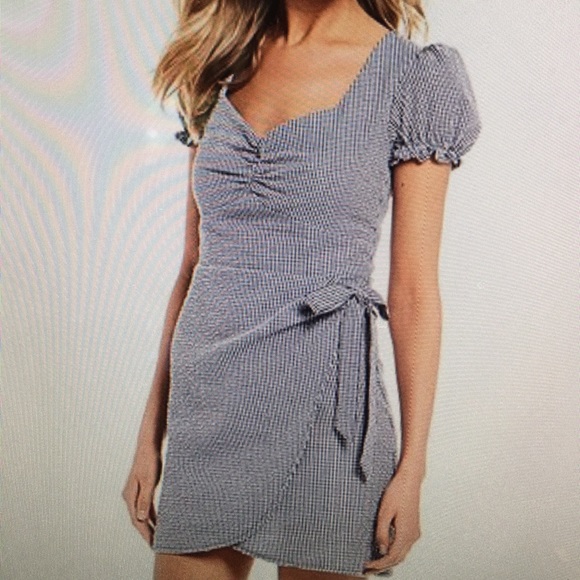 TeezeMe NWT sz 5 Navy/White gingham check dress - Picture 9 of 9